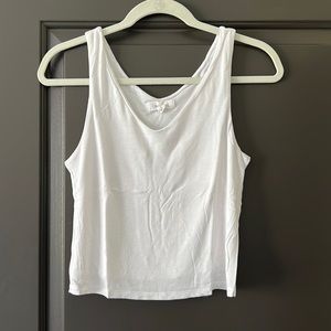 Limeblue white cropped tank top